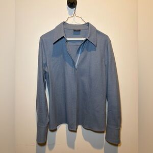 Akris Blue Women's Wool Zip Up Top